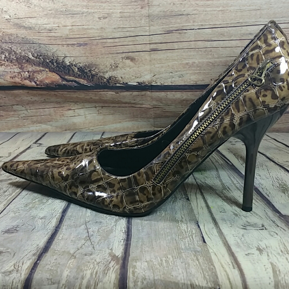 Diva Blue Croc Effect Pump Size 10